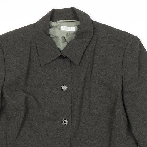 Canda Womens Brown Jacket Blazer Size 16