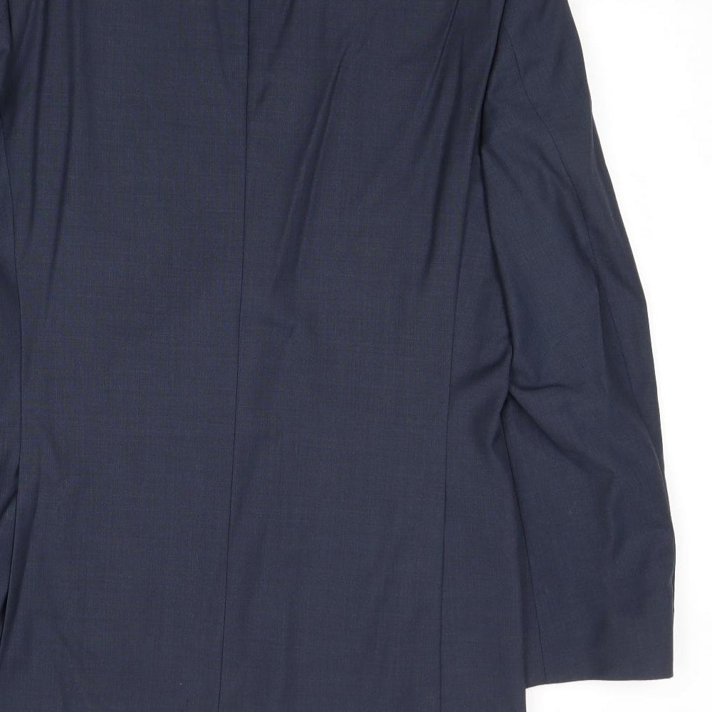 Linea Mens Blue Wool Jacket Suit Jacket Size 38 Regular