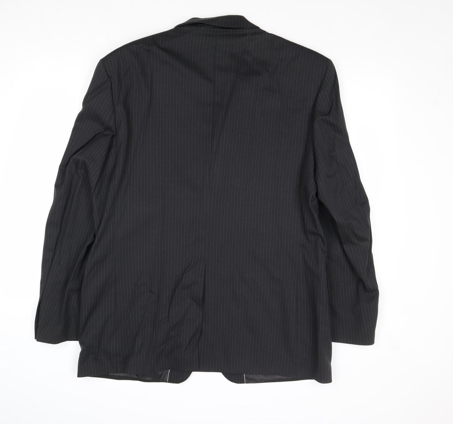 Burton Mens Grey Striped Wool Jacket Suit Jacket Size 42 Regular