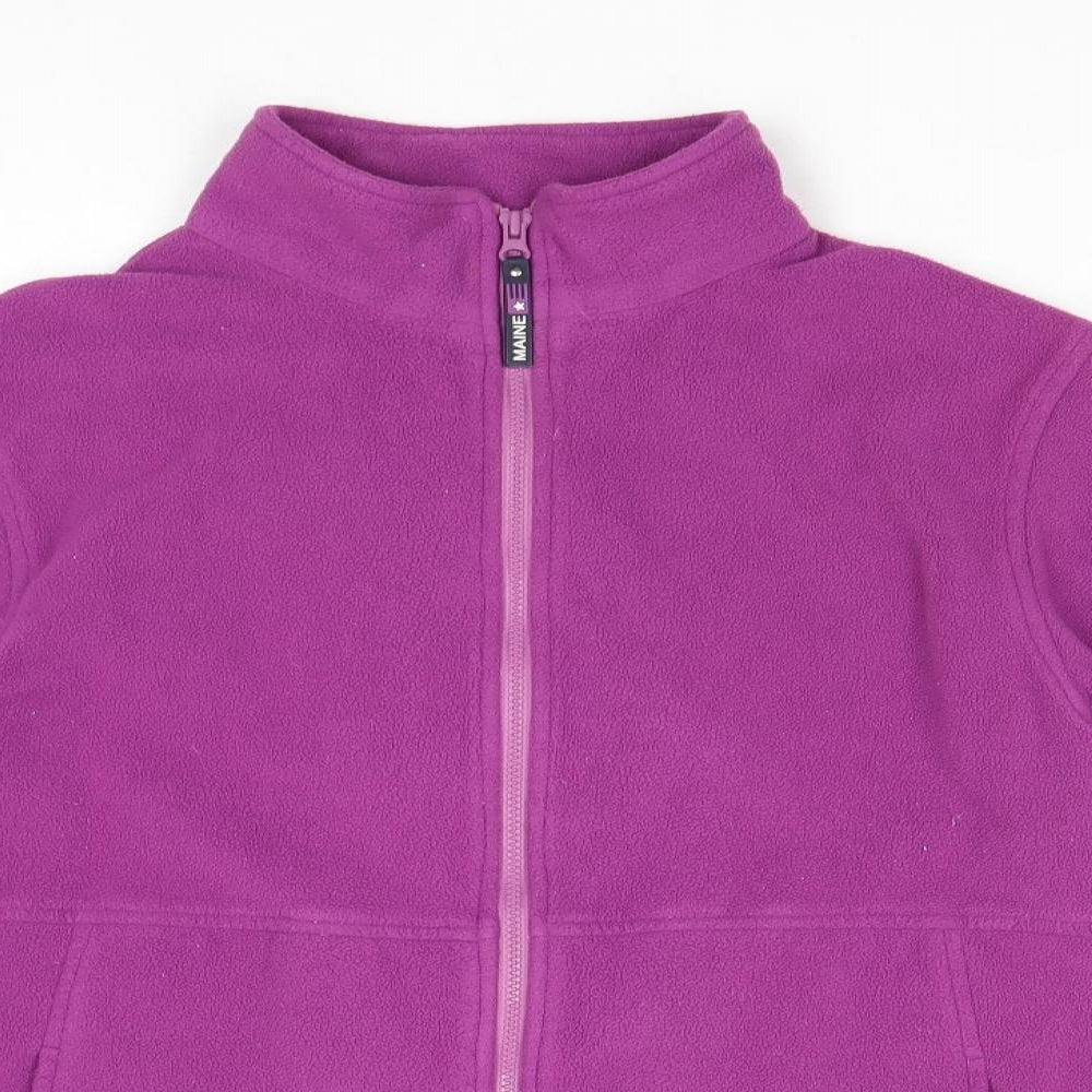 Maine Womens Purple Jacket Size 16 Zip