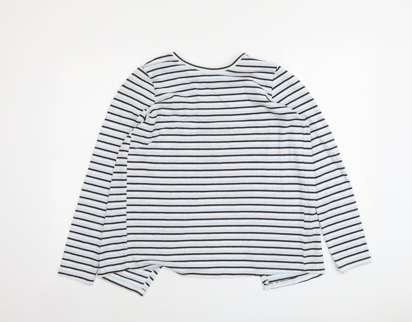 Nocozo Womens Black Round Neck Striped Polyester Pullover Jumper Size 10