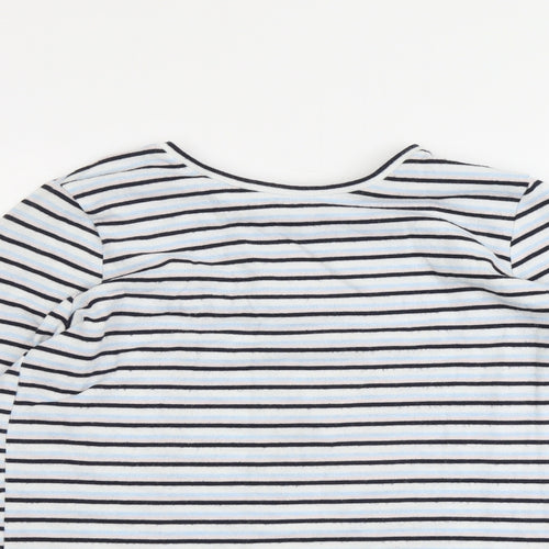 Nocozo Womens Black Round Neck Striped Polyester Pullover Jumper Size 10