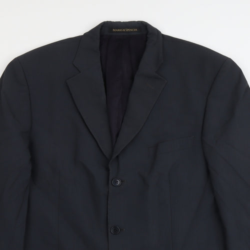 Marks and Spencer Mens Grey Wool Jacket Suit Jacket Size L Regular