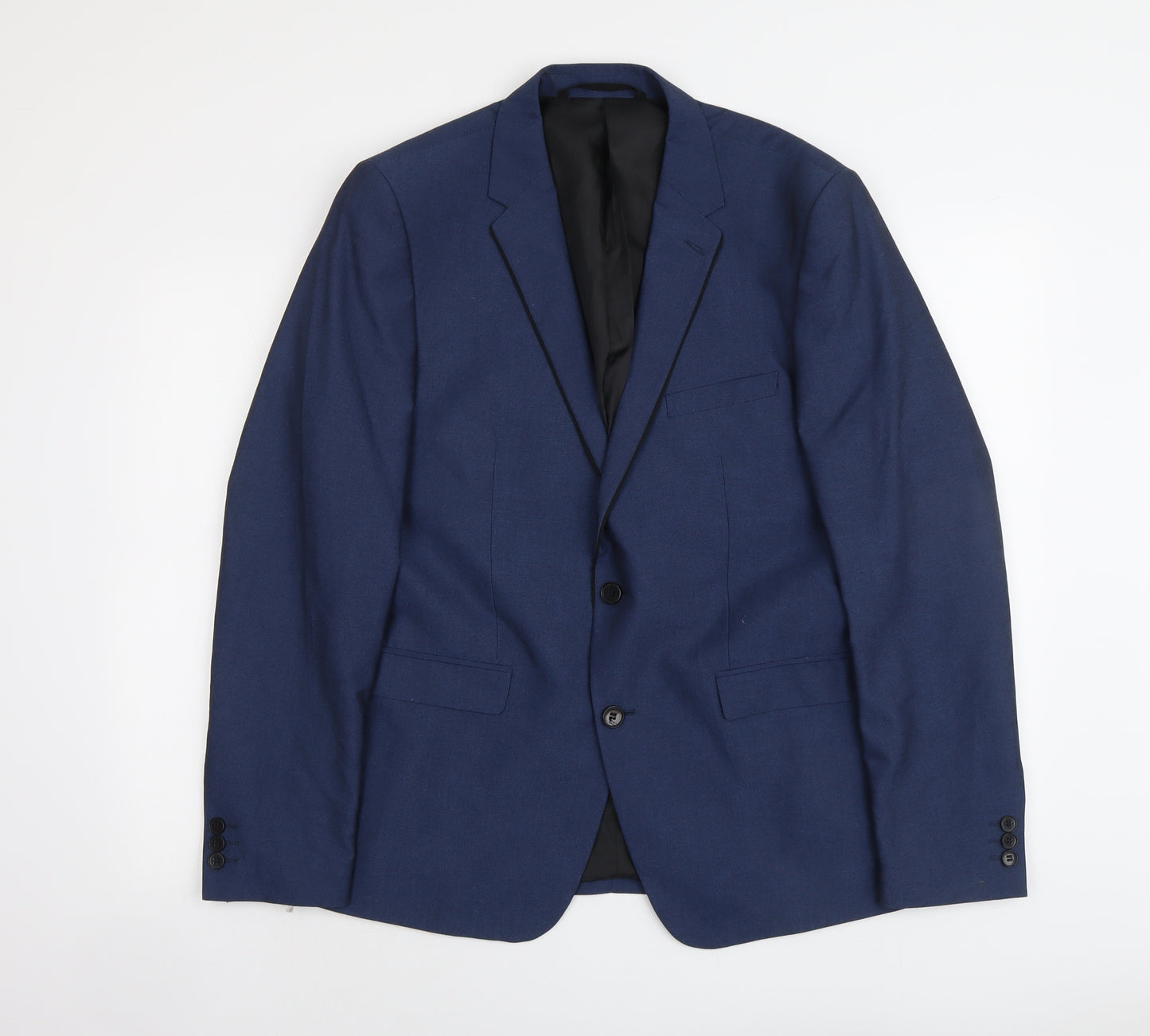 Burton Mens Blue Polyester Jacket Suit Jacket Size L Regular