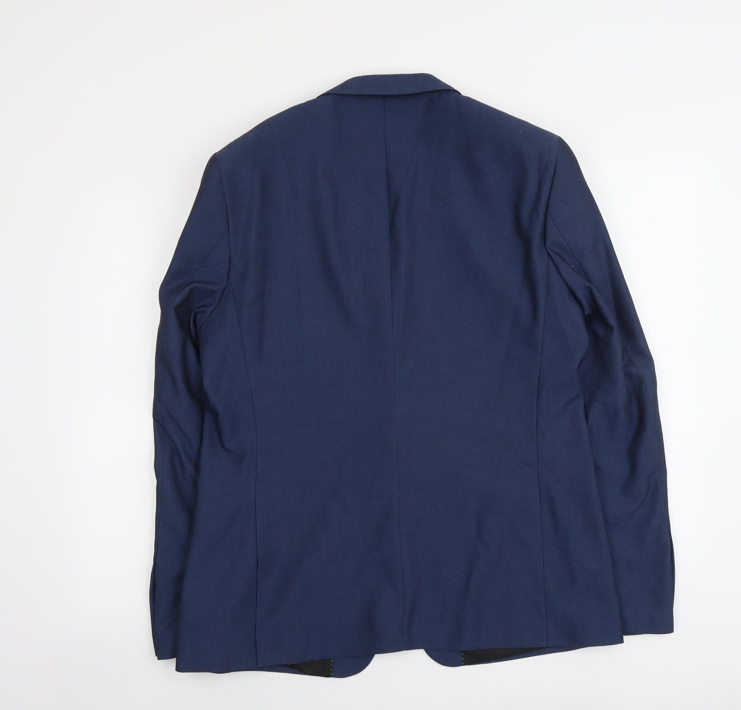 Burton Mens Blue Polyester Jacket Suit Jacket Size L Regular