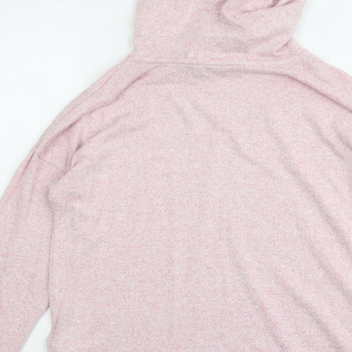 Marks and Spencer Girls Pink Viscose Pullover Hoodie Size 12-13 Years Pullover