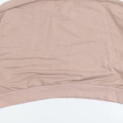 New Look Womens Pink Cotton Pullover Sweatshirt Size 6 Pullover - Cheri