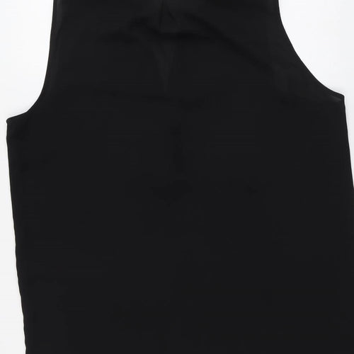 Wallis Womens Black Polyester Basic Blouse Size M Round Neck
