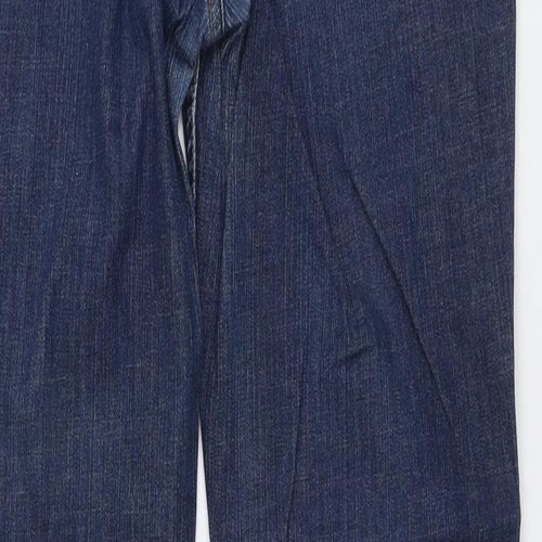 Esprit Womens Blue Cotton Bootcut Jeans Size 34 in L31 in Regular Button
