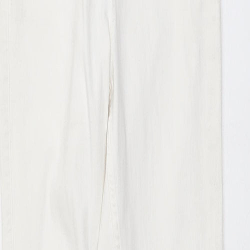 Topshop Womens Ivory Cotton Skinny Jeans Size 30 in L33 in Regular Button