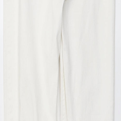 Topshop Womens Ivory Cotton Skinny Jeans Size 30 in L33 in Regular Button