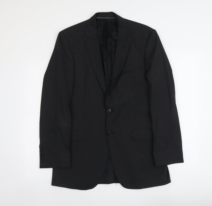 Marks and Spencer Mens Black Wool Jacket Suit Jacket Size M Regular