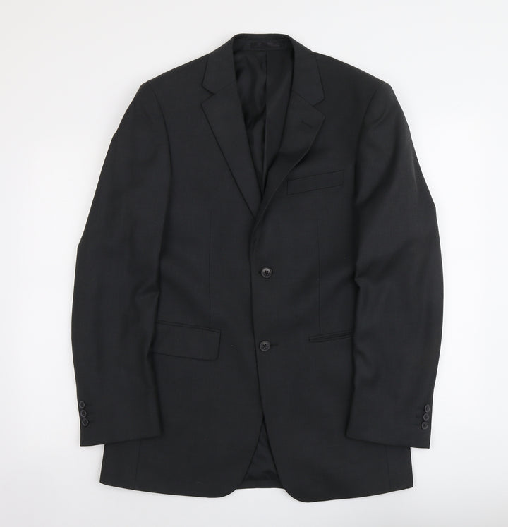 Karl Jackson Mens Grey Polyester Jacket Suit Jacket Size S Regular