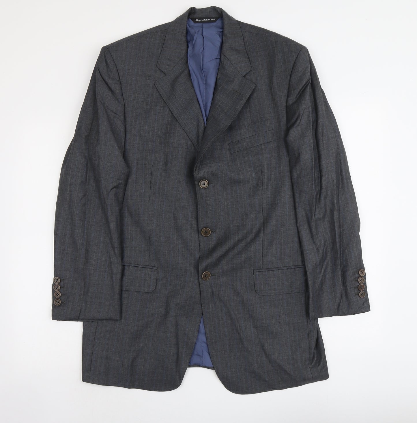 Sanstone Mens Grey Wool Jacket Suit Jacket Size L Regular