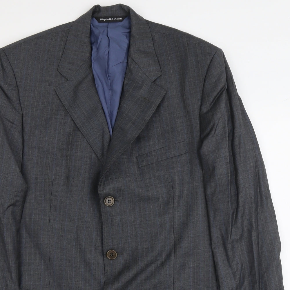 Sanstone Mens Grey Wool Jacket Suit Jacket Size L Regular