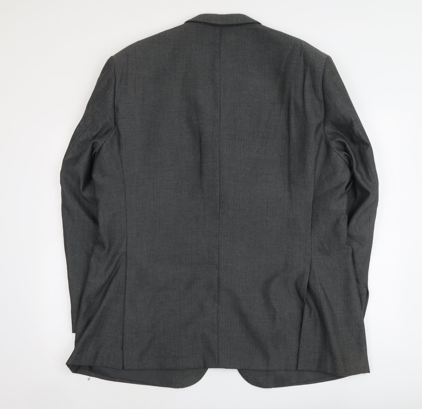 Grenwoods Mens Grey Polyester Jacket Suit Jacket Size XL Regular