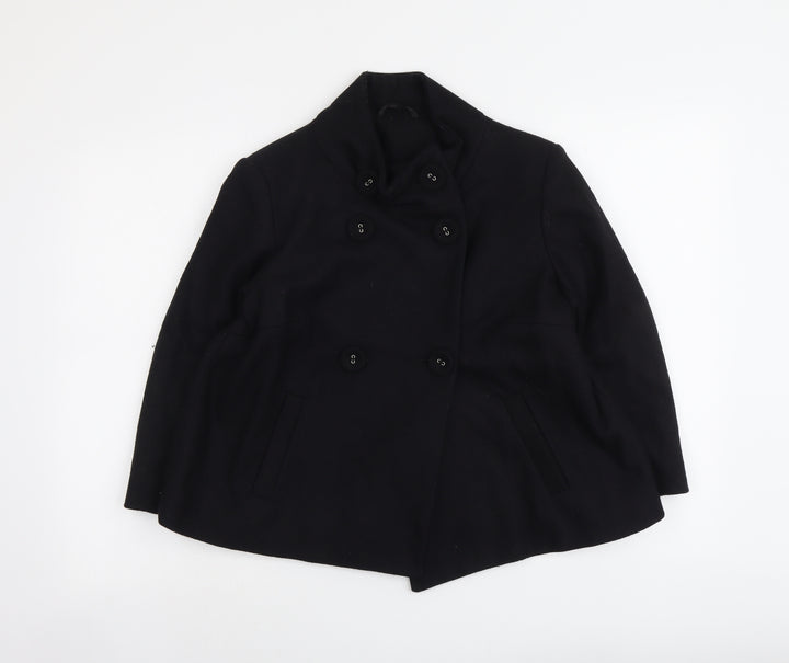 New Look Womens Black Jacket Size 10 Button