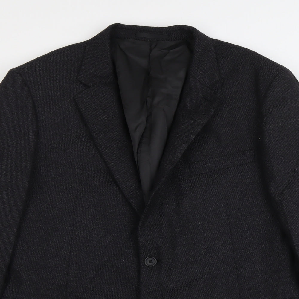 Jaeger Mens Grey Wool Jacket Suit Jacket Size L Regular