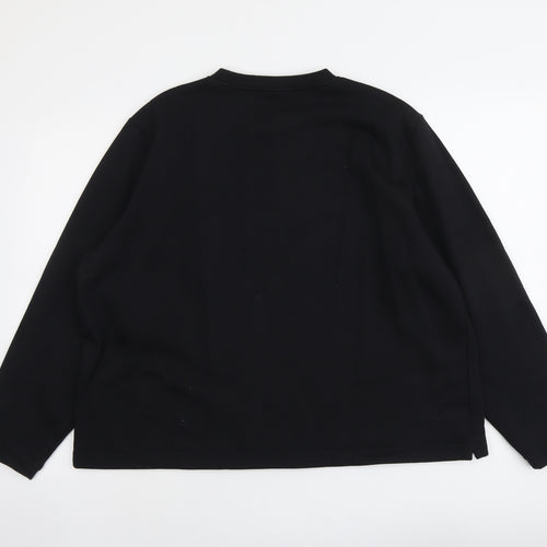 Joie de Vivre Womens Black Polyester Pullover Sweatshirt Size 20 Pullover