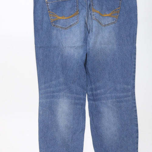 Tom Taylor Womens Blue Cotton Straight Jeans Size 32 in L25 in Slim Button