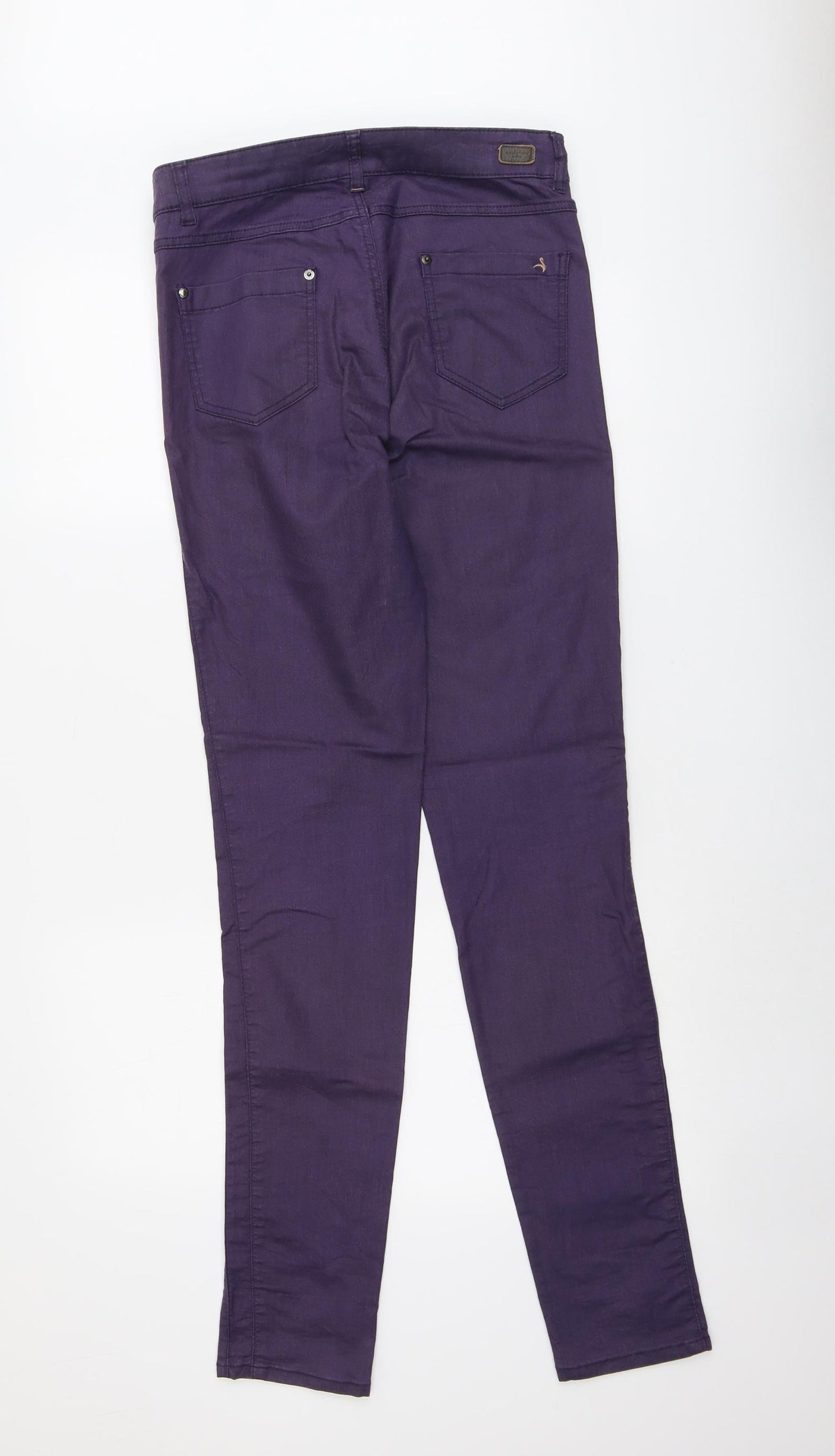 s.Oliver Womens Purple Polyester Trousers Size 30 in L34 in Regular Button