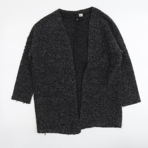 H&M Womens Grey V-Neck Acrylic Cardigan Jumper Size S