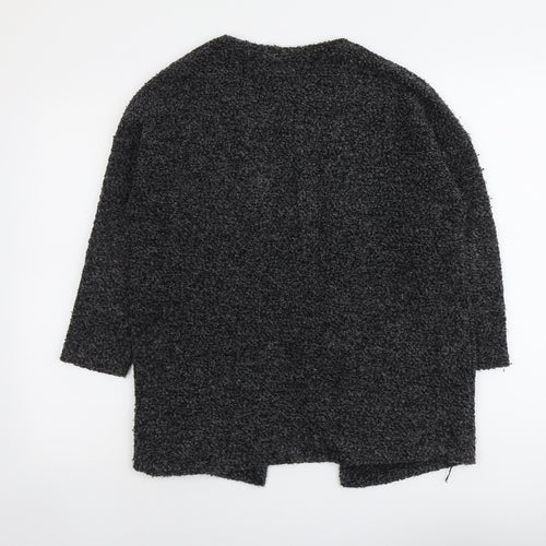 H&M Womens Grey V-Neck Acrylic Cardigan Jumper Size S