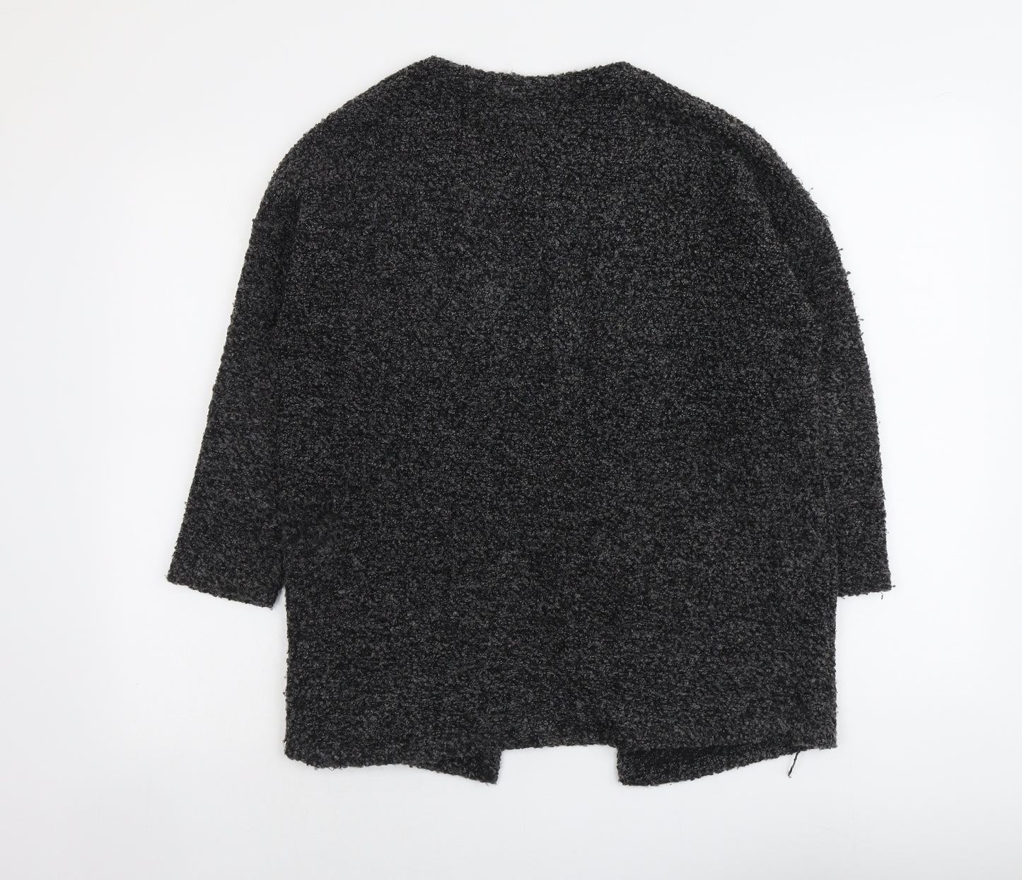 H&M Womens Grey V-Neck Acrylic Cardigan Jumper Size S