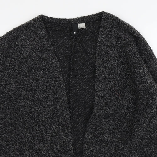 H&M Womens Grey V-Neck Acrylic Cardigan Jumper Size S