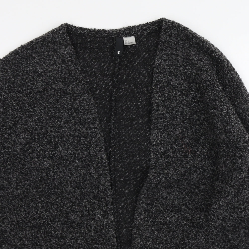 H&M Womens Grey V-Neck Acrylic Cardigan Jumper Size S