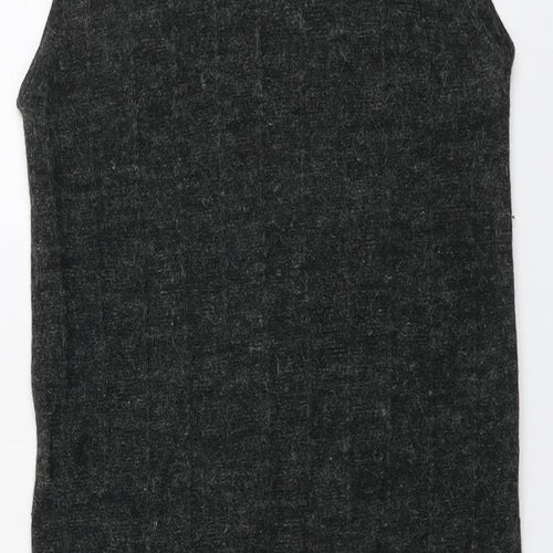 Ignite Womens Grey Acrylic Pinafore/Dungaree Dress Size S Round Neck Pullover