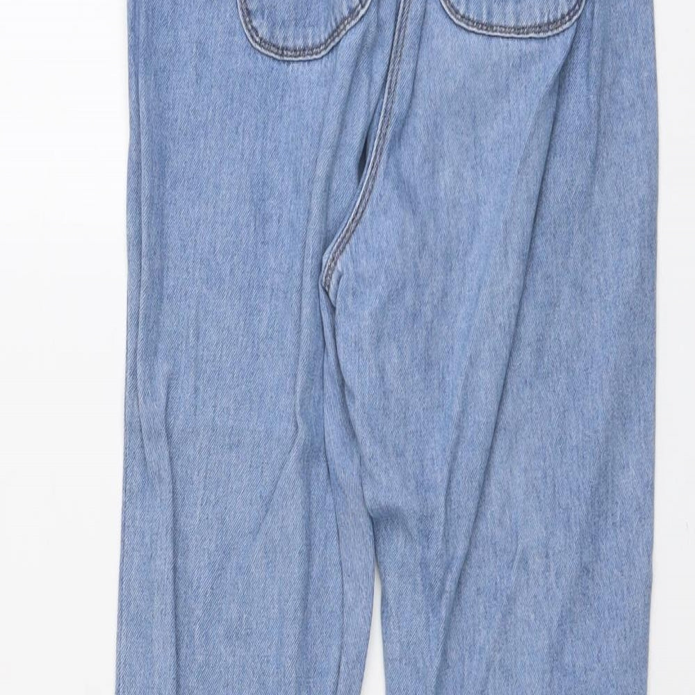 NEXT Girls Blue Cotton Tapered Jeans Size 10 Years Regular Snap