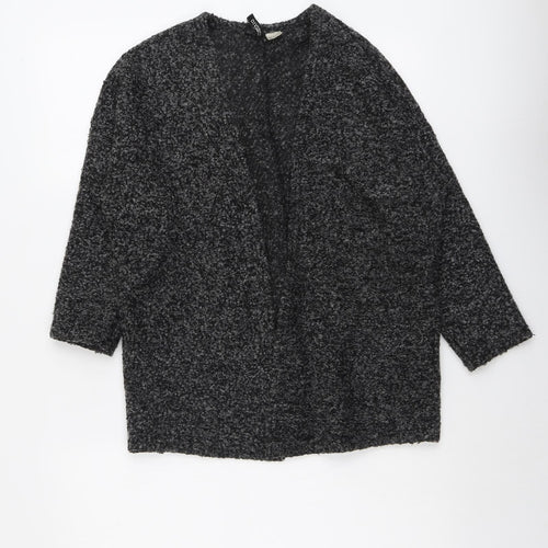 H&M Womens Grey V-Neck Acrylic Cardigan Jumper Size S