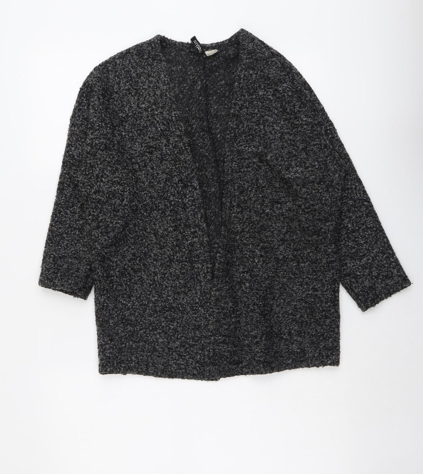 H&M Womens Grey V-Neck Acrylic Cardigan Jumper Size S
