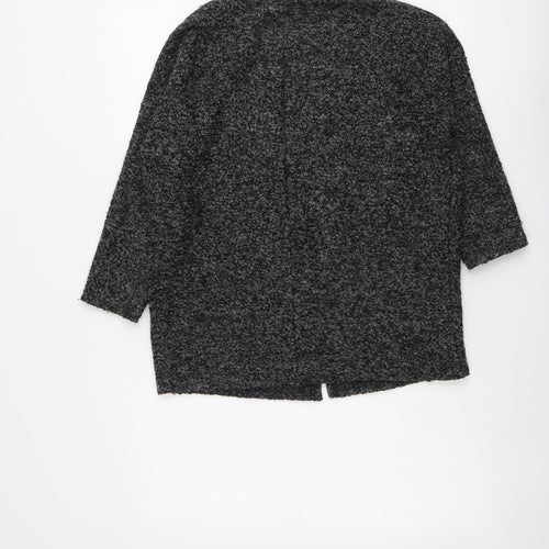 H&M Womens Grey V-Neck Acrylic Cardigan Jumper Size S