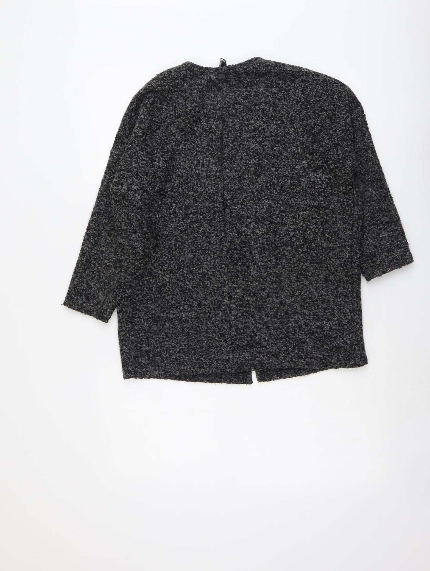 H&M Womens Grey V-Neck Acrylic Cardigan Jumper Size S