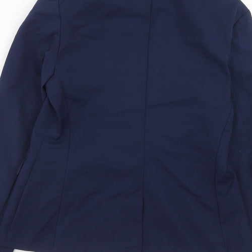 New Look Womens Blue Cotton Jacket Blazer Size 10