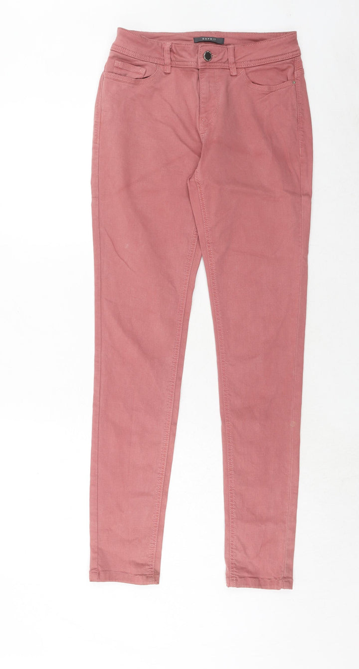 Esprit Womens Pink Cotton Skinny Jeans Size 10 Regular Zip