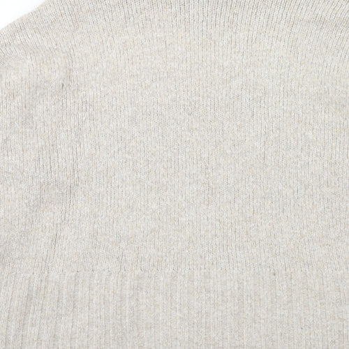New Look Womens Brown Mock Neck Nylon Pullover Jumper Size M