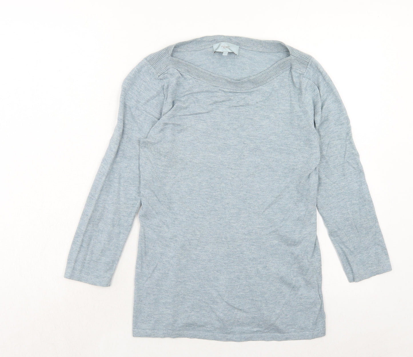NEXT Womens Blue Round Neck Cotton Pullover Jumper Size 8