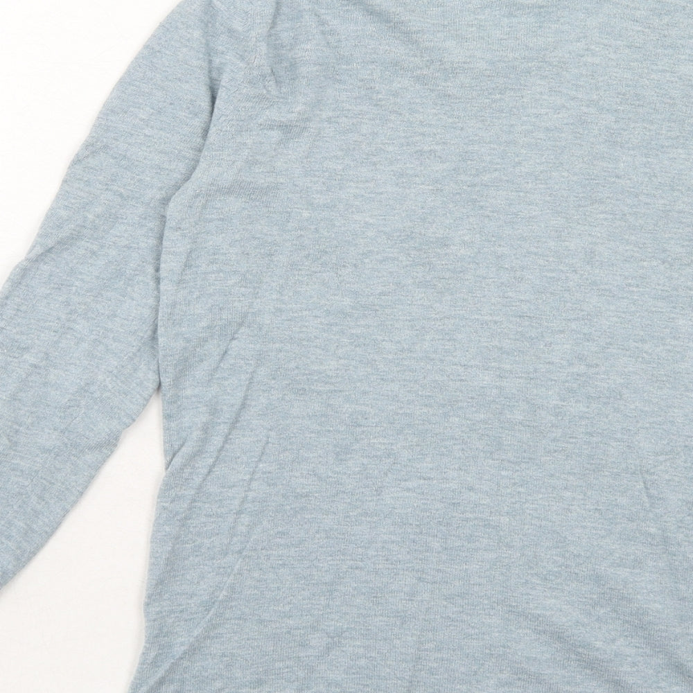 NEXT Womens Blue Round Neck Cotton Pullover Jumper Size 8