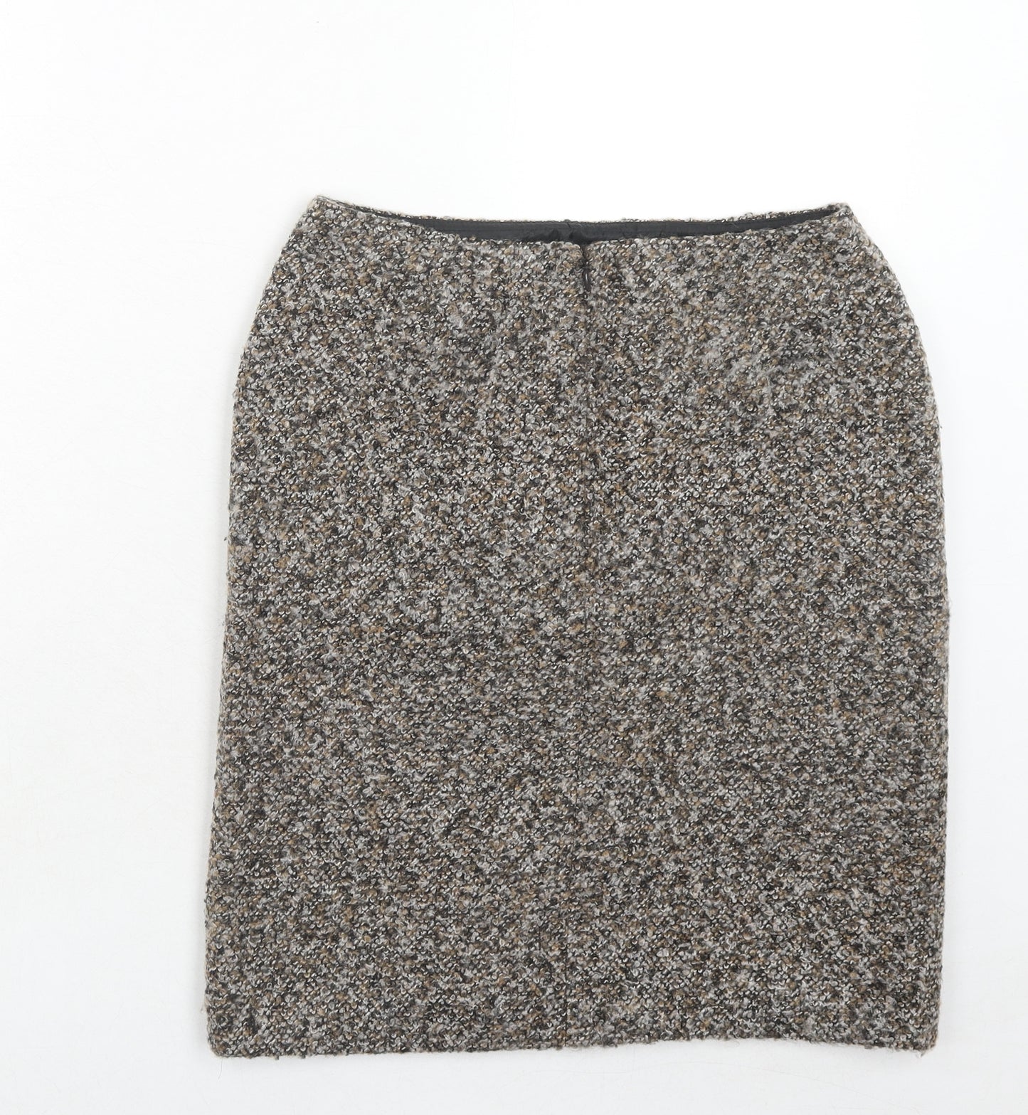 Precis Womens Brown Acrylic Straight & Pencil Skirt Size 8 Zip