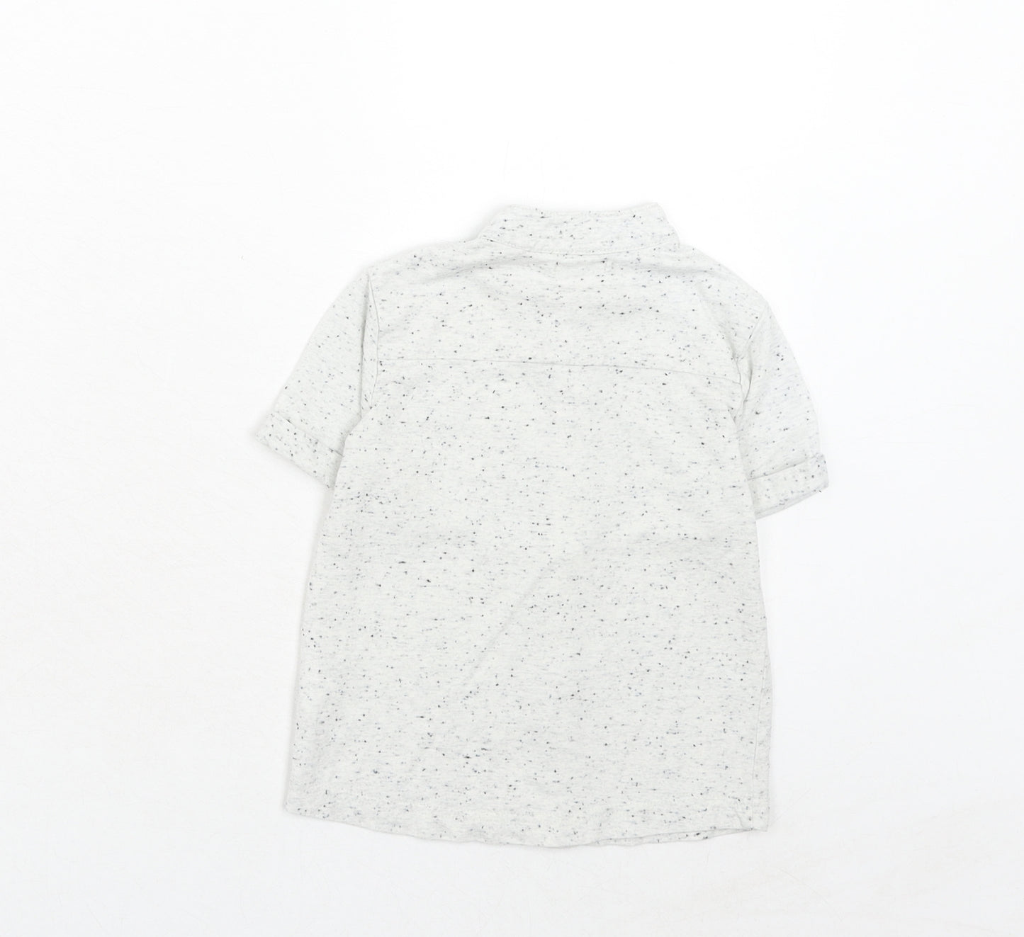 NEXT Boys Grey Polyester Basic Button-Up Size 2 Years Mock Neck Button