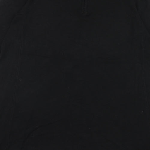 Wallis Womens Black Viscose Trapeze & Swing Size S Round Neck Zip