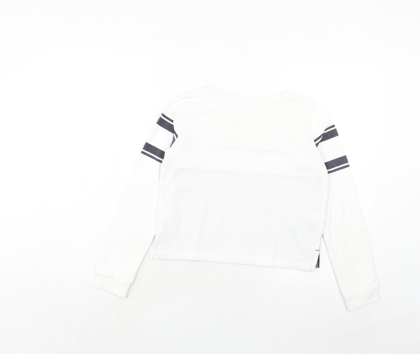 H&M Girls White Cotton Pullover Sweatshirt Size 11-12 Years Pullover - New York