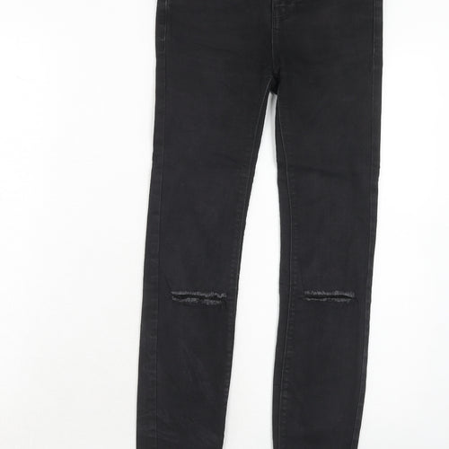 FB Sister Womens Black Cotton Straight Jeans Size XS Regular Zip