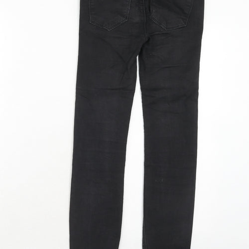 FB Sister Womens Black Cotton Straight Jeans Size XS Regular Zip
