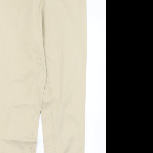 H&M Womens Beige Cotton Skinny Jeans Size 8 Regular Zip