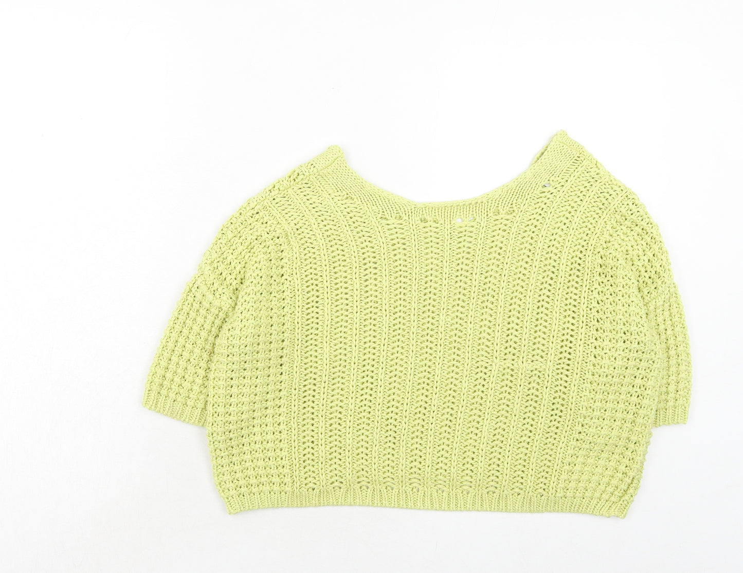 NEXT Womens Green Round Neck Acrylic Pullover Jumper Size M