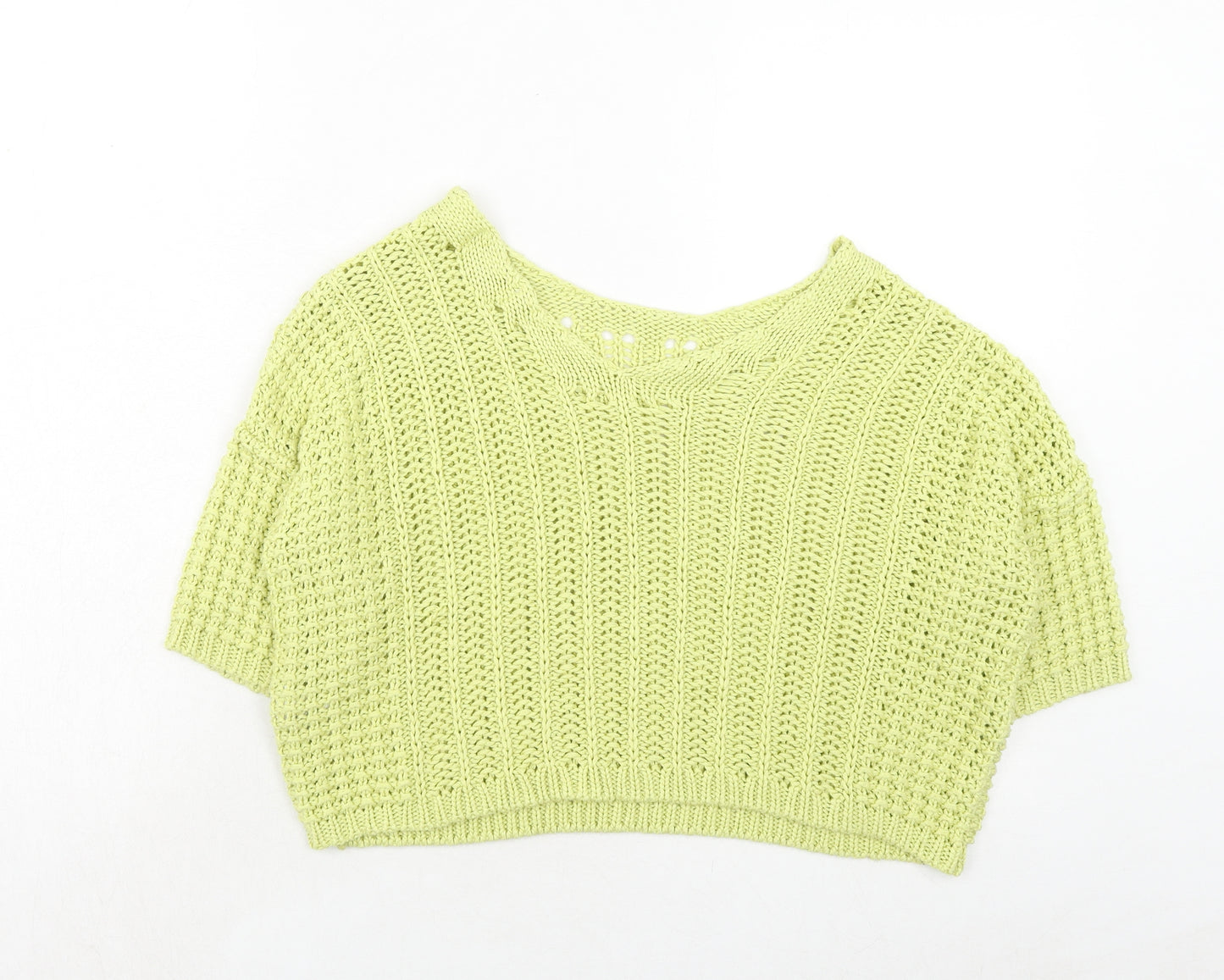 NEXT Womens Green Round Neck Acrylic Pullover Jumper Size M